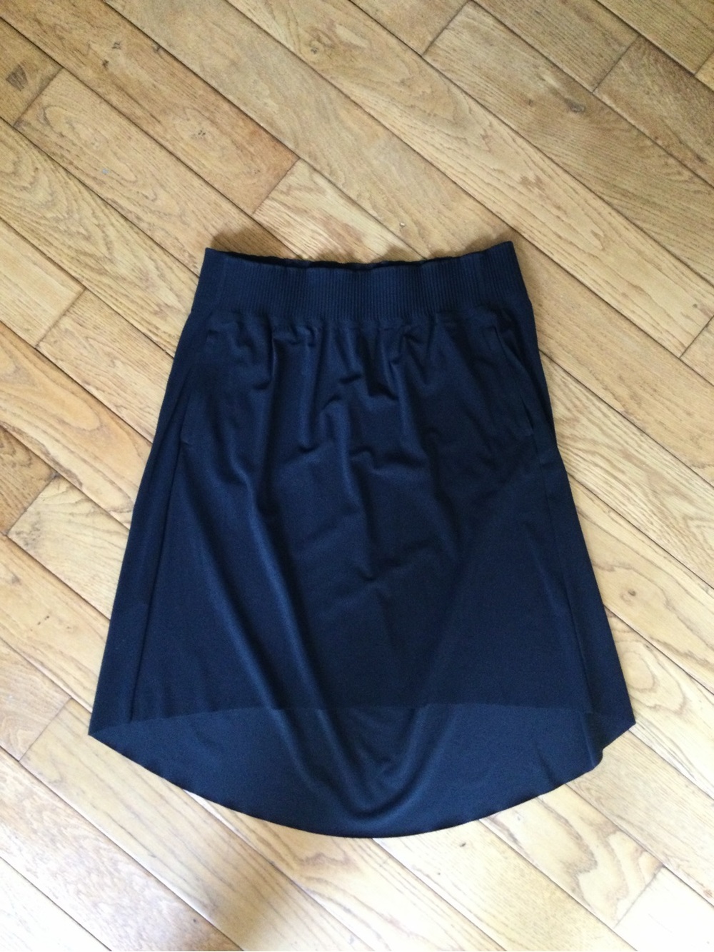 Athleta Black High-Low A-Line Skirt